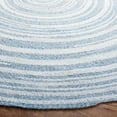 thumbnail image 3 of SAFAVIEH Cape Cod Linda Abstract Dots Polyester Area Rug, Blue/Ivory, 5' x 5' Round, 3 of 7
