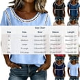 thumbnail image 3 of YUGYXL Spring T-Shirts for Women Short Sleeve Crewneck Loose Fit Casual Summer Tops Lightweight Lace Patchwork Tee Purple Tops XL, 3 of 7