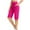 Hot Pink, variant on ShomPort Shorts for Women with Pockets Knee Length High Waisted Stretch Long Shorts Casual Walking Workout Cropped Pants