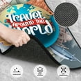 thumbnail image 3 of Balery Travel Around The World Juego de 4 Alfombrillas para Auto, Revestimientos de Caucho Resistente, Diseño Antideslizante, 3 of 7