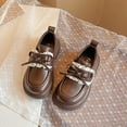 thumbnail image 6 of Viluyesy Spring Summer Girls Leather Mary Jane Shoes – Bow Accent, Lace Trim Princess Style Loafers with Soft Sole and Classic College-Inspired Design Brown Size 3, 6 of 9