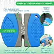 DMT PocketSharp Coarse & Fine Knife Sharpener, Simplistic & Portable Sharpening / Secure-Grip Nonslip Control Pads / Included Beaded Lanyard Chain
