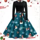 thumbnail image 1 of Vestido de Navidad de manga larga para mujer, traje de Swing, Pinup, Vintage, estampado gótico, Rockabilly, Navidad, Año Nuevo, invierno, 2023, 1 of 5