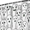 thumbnail image 3 of Black and White Halloween Ghosts Shower Curtain 72"x72" ,Bathroom Decorative Shower Curtains Set with 12 Hooks,Modern Waterproof Washable Shower Curtain, 3 of 6