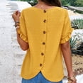 thumbnail image 3 of LYXSSBYX Blouses for Women Short Sleeve Fashion Women Short Sleeve Garment Comfortable Breathable Round-Neck Blouses Tops, 3 of 7