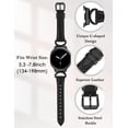 thumbnail image 4 of Wearlizer Leather Band Compatible with Samsung Galaxy Watch 9/8 40mm 44mm & Watch 8 Classic 46mm, Slim Dressy Leather Strap for Women with C-Shape Metal Buckle, No Gap One-Click Band, 4 of 6
