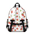 thumbnail image 3 of Strawberry and Dot White Pattern Cute School Backpack Bag for School with Padded Back and Adjustable Shoulder Straps 15.25"x11.5"x5.25", 3 of 5