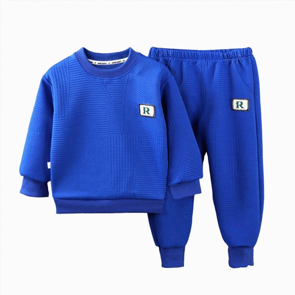 Boys Camo Clothes 2 Piece Graphic Printed Sweatshirt and Pants Outfit Fall Winter Clothing Set 6-12 Months 12-24 Months 2t 3t 4t 5t 6t Children Blue,2-3 Years
