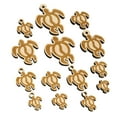 thumbnail image 1 of Honu Hawaiian Sea Turtle Wood Mini Charms Shapes DIY Craft Jewelry - No Hole - 20mm (15pcs), 1 of 7