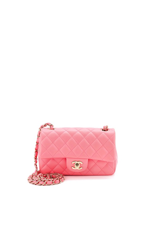 Pre-Owned Classic Single Flap Bag Quilted Lambskin Mini By Rebag