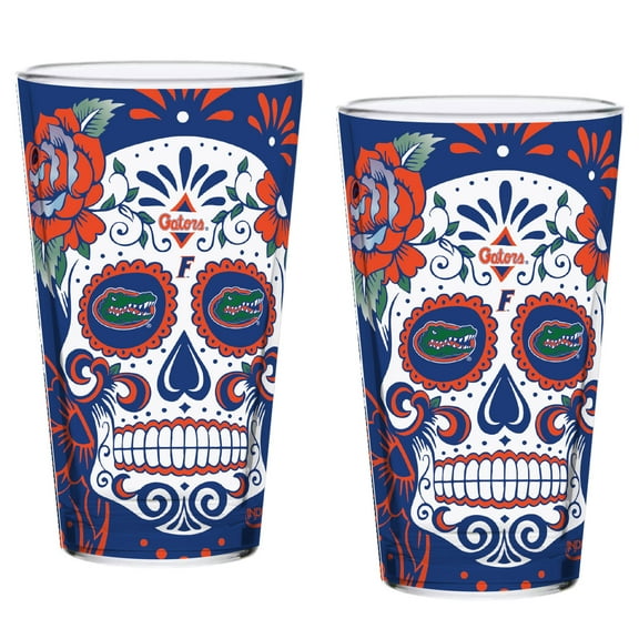 Florida Gators Two-Pack 16oz. Dia De Los Muertos Pint Glass Set