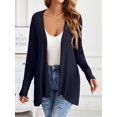 thumbnail image 6 of HOWCOME Women's Lightweight Open-Front Cardigan Sweater Casual Long Sleeve Cover Ups, Navy Blue, L, 6 of 6