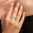 thumbnail image 5 of Vir Jewels 1/2 CTTW Lab Grown Diamond Wedding Band in925 Sterling Silver Prong Size 6, 5 of 7
