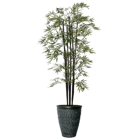 Vintage Home Artificial Faux Real Touch 7.67 Feet Tall Bamboo Tree With Fiberstone Planter
