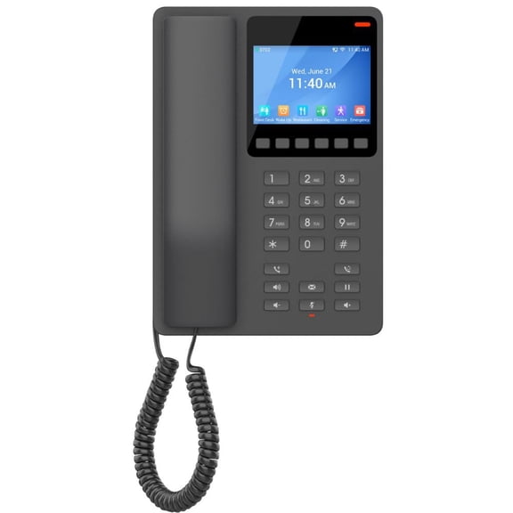 Grandstream GHP631W Hotel IP Phone | 2 Lines, 2 SIP Accounts | 3.5-Inch Color Display | Wi-Fi 6 | Black