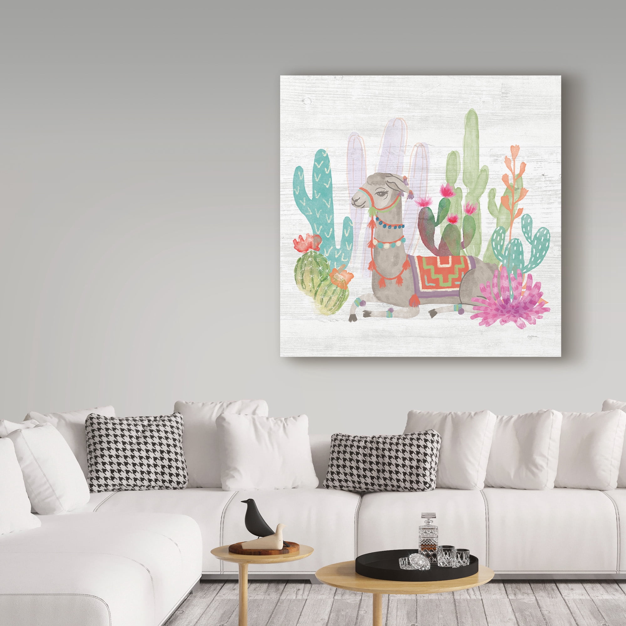 Trademark Fine Art 'Lovely Llamas I' Canvas Art by Mary Urban