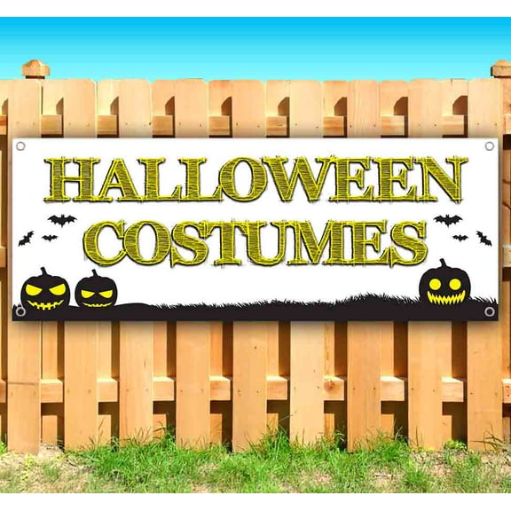 Halloween Costumes 13 oz Vinyl Banner With Metal Grommets