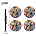 thumbnail image 2 of Modern Analog Wall Clock Battery Operated Round Clock with Non-Ticking Sweep Movement,Decorative for Bathroom,Living Room-Zebra In The Middle Of Oil Painting Surrounded By Flowers(12inch), 2 of 4
