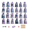 thumbnail image 1 of Calendario de Adviento para decoración navideña, 24 piezas, bolsas de regalo, pegatinas de papel DIY, adorno de madera, Navidad, 2023, 1 of 4