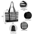 thumbnail image 2 of FORMRS Canvas Laptop Tote Bag for Women with 15.6" Computer Compartments Shoulder Handbag, Black and White Geometric, 2 of 7