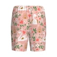 thumbnail image 2 of Lsque Swan And Flowers3 Mens Sleep Pajama Shorts,Short Pajama Pants, Cotton Ultra-Soft Knit-Medium, 2 of 9