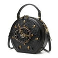 thumbnail image 4 of FENOHREFE Retro Crossbody Bag for Women Clock Bag PU Leather Shoulder Bag Trendy Handbag Stylish Messengers Bag, 4 of 8
