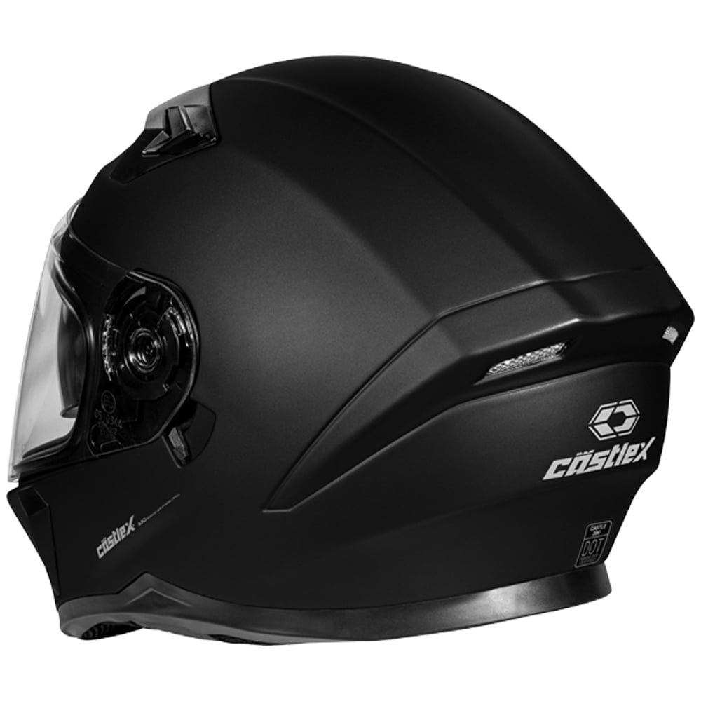Castle X, 36-24079, Adult Full Face Helmet - Heated Shield - DOT Approved - CX390 - SOLID - Matte Black, 2X-Large