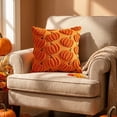 thumbnail image 2 of Halloween Pillow Covers 18x18 Fall Thanksgiving Pumpkin Throw Pillow Cases, Watercolor Maple Leaf Decorative Couch Pillow Covers for Sofa Living Room, Linen Blend Fall Decor by OVFUIZ, 2 of 8