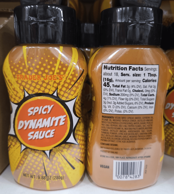 Trader Joe's Spicy Dynamite Sauce 9.88oz 280g (2 Jars) - Walmart.com