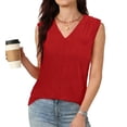 thumbnail image 2 of Fewfanhot Women's Summer Tank Top Sleeveless Ruched Fashion Casual Top Soft Lightweight All Match Daily Streetwear Comfort Tops for Women, 2 of 6
