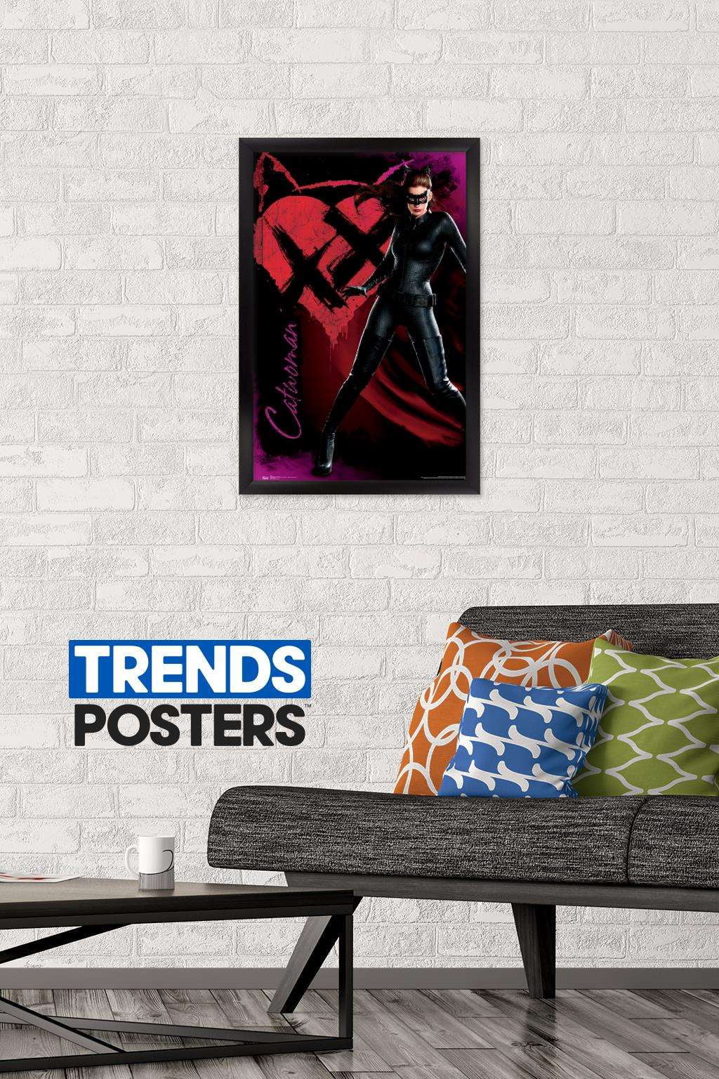 DC Comics Movie - The Dark Knight Rises - Catwoman Wall Poster, 14.725" x 22.375", Framed