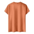 thumbnail image 3 of Women's Germany Football Graphic T-Shirt, V-Neck Casual Letter Print T-Shirt, Fashion Short Sleeve Graphic Tee, Summer Daily Lightweight Tops for Soccer Tournament 2026 Saffron Size: 2XL, 3 of 4