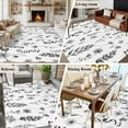 thumbnail image 5 of Large Area Rugs for Living Room Bedroom, Grey Spring Floral 8'x10' Rug Washable Carpet Runner Indoor Outdoor, Flowers Botanical Elegant Pastoral Non Slip Floor Mats Rug for Kitchen, Patio, 5 of 8