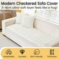 thumbnail image 6 of TOPCHANCES Thickened Plush Couch Covers, Non-Slip Couch Slipcover for Dogs Cats, Pets Bed Mat Couch Protective Cover (Off-white, 70x210cm/28*82in), 6 of 8