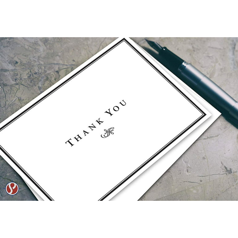 Fold Over Thank You Note Cards (A2): Capitalized Thanks