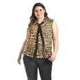 thumbnail image 1 of Blusa animal print con lazo Roman Fashion Tallas Extras 207 (Animal print) cafe 40, 1 of 6