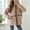 Khaki, variant on Plus Size Cozy Shearling Coat With Stand Collar Warm Winter Overcoat Casual Outerwear For Fall And Winter Puff Jackets for Women Duster Coat Women