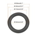 thumbnail image 2 of Unique Bargains Rubber Speaker Foam Edge Surround Rings 6.5 Inch 102mm x 155mm Subwoofer Rings for Repair or DIY Blue Gray 1 Pcs, 2 of 5
