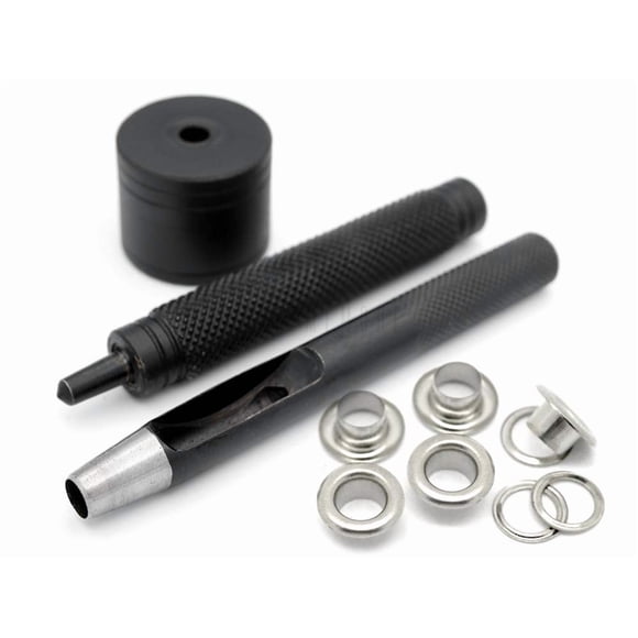 Kit de herramientas con ojales CRAFTMEMORE 5/16 (8 mm) con 100 ojales