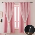 thumbnail image 1 of Cortina Estrellas Blackout 132 cm x 160 cm 1 Unidad Modelo Rosa, 1 of 4