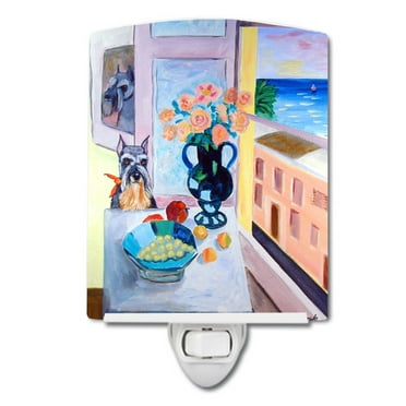 Caroline's Treasures 7255CNL Schnauzer Ceramic Night Light, 6x4x3", multicolor