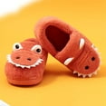 thumbnail image 5 of MUCHENGGIFT Baby Toddler Boys Girls House Slipper Non Skid Fuzzy Cartoon Dinosaur Kids Indoor Bedroom Shoes, 5 of 6