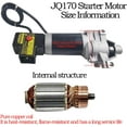 thumbnail image 4 of JQ170 Electric Starter Motor Compatible with Ariens/Troy-Bilt/MTD/Cub-Cadet//Toro/Husqvarna/LCT Snowblower 208cc 254cc Engine, 4 of 6