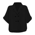 thumbnail image 1 of Blusa George para Mujer, Kimona con Roll Up Negro Talla EG, 1 of 4