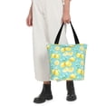 thumbnail image 6 of Kdxio Yellow Lemon Women Reusable Grocery Bags Foldable Ripstop,Reusable Shopping Bags for Shopping,Gym,Gift, 6 of 7