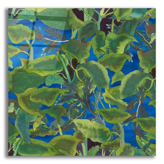 Epic Art 'Dance Of Love- Leaf Repeat' by Carissa Luminess, Acrylic Glass Wall Art, 24"x24"