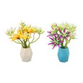 thumbnail image 2 of Artificial Aquarium Flowers, Bright Colors 2 Pieces Artificial Aquatic Plants  For Decoration, 2 of 8