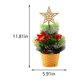 thumbnail image 5 of Mini Árbol de Navidad Artificial, Pequeño Árbol de Navidad de Mesa con Adornos, Árbol de Navidad Artificial de Mesa con Copa de Estrella., 5 of 7
