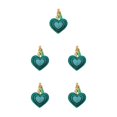 thumbnail image 3 of Langgg Keyring Keyholder DIY Small Decorative Purse Pendent Multipurpose Sweet Gift Workmanship Bag Decor Heart Keychain Green 5Set, 3 of 6