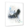 thumbnail image 2 of Designart 'Great Dark Blue Heron Bird Illustration' Farmhouse Framed Art Print, 2 of 4